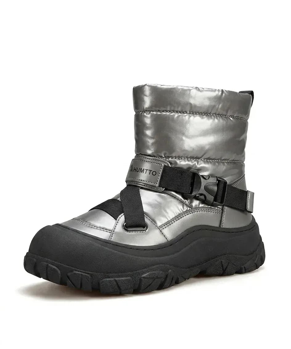 HUMTTO Damen-Winterstiefel aus Leder mit Trekkingprofil