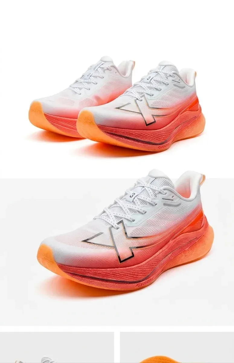 Xtep Damen-Laufschuh weiß orange rot