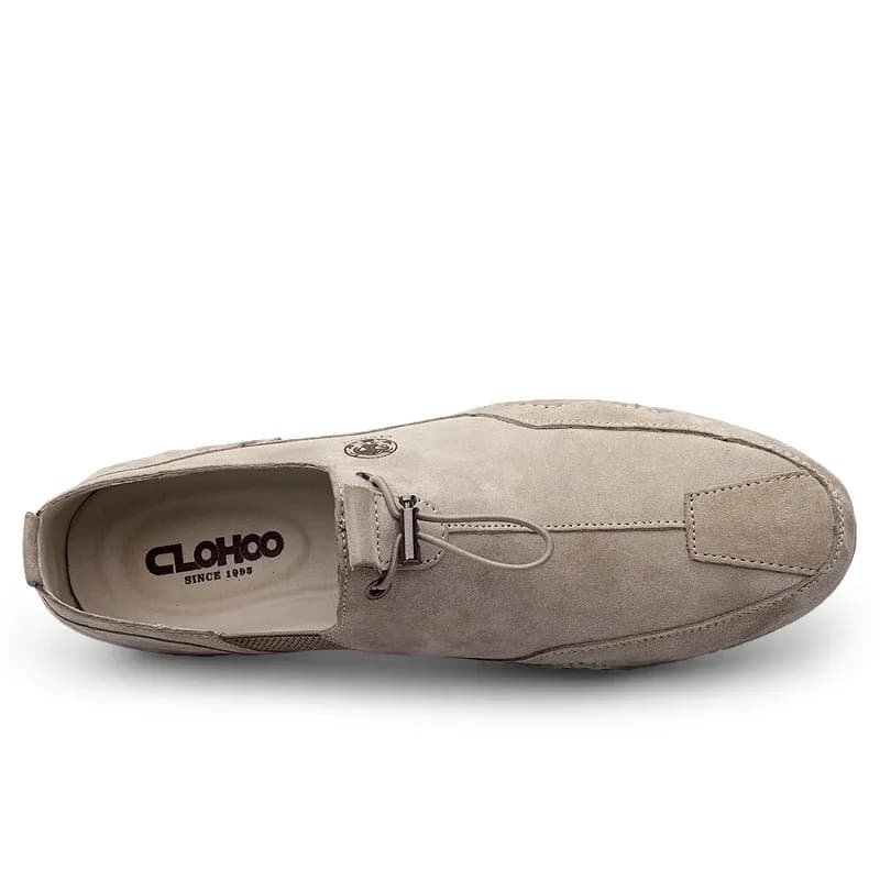 CLOHOO Herren-Loafer aus Echtleder mit rutschhemmender Sohle