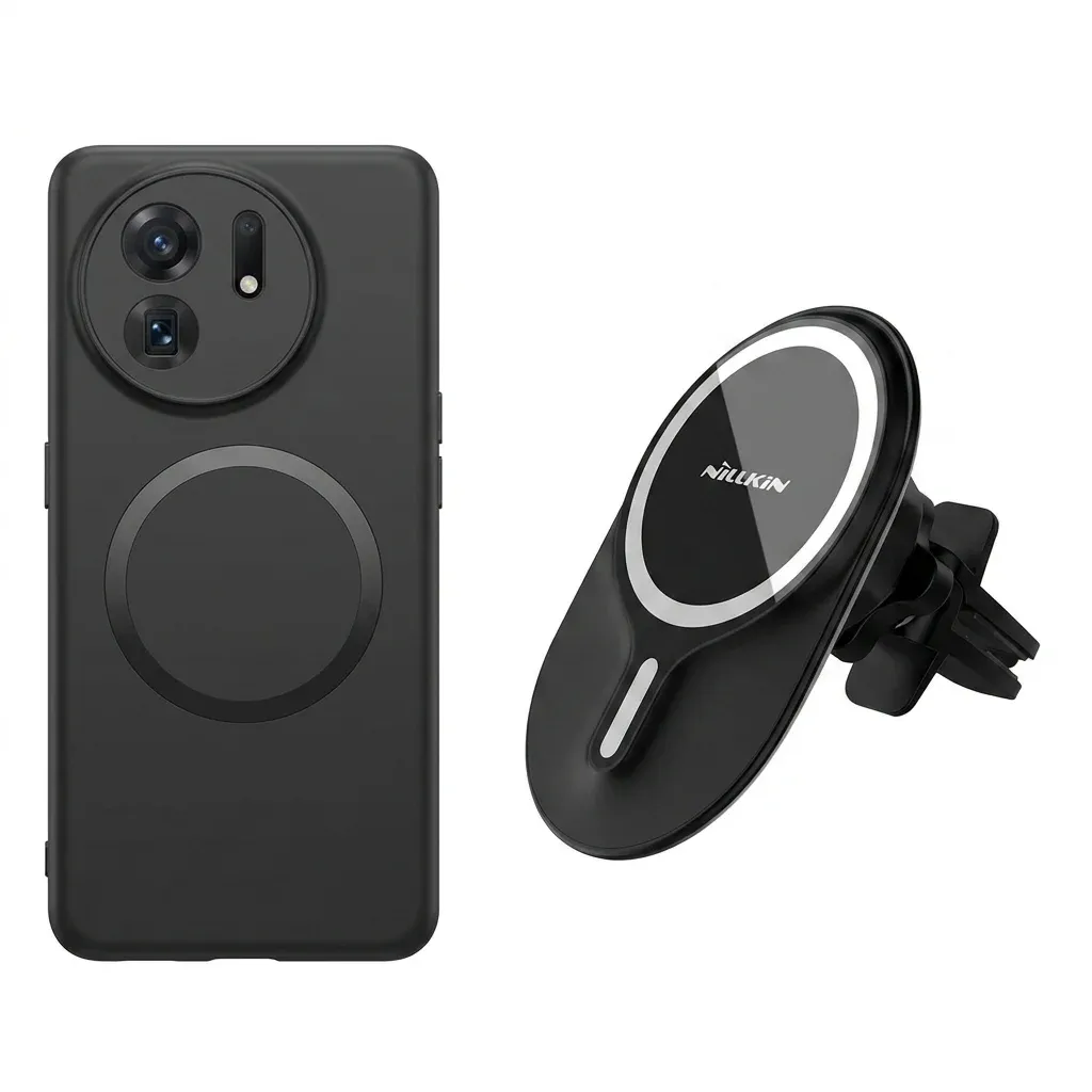 NILLKIN Iceblade Prop MagSafe-Hülle für Oppo Find X7 Ultra mit Kameraständer