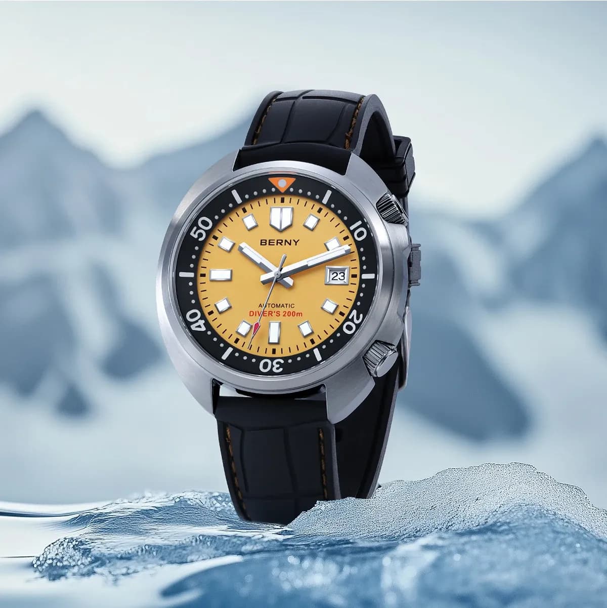 BERNY Compressor-Diveruhr mit Miyota 8215 und Saphirglas