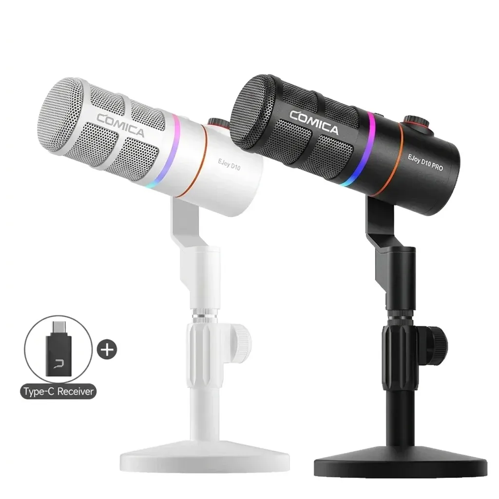 COMICA D10 Pro RGB USB/XLR Tischmikrofon für Streaming
