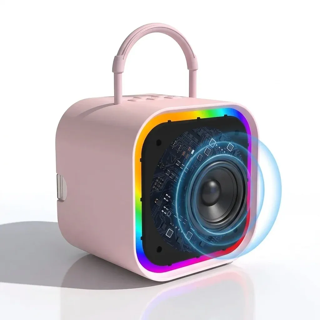 Haomuren Mini-Karaoke-Set für Kinder mit 2 Funkmikrofonen