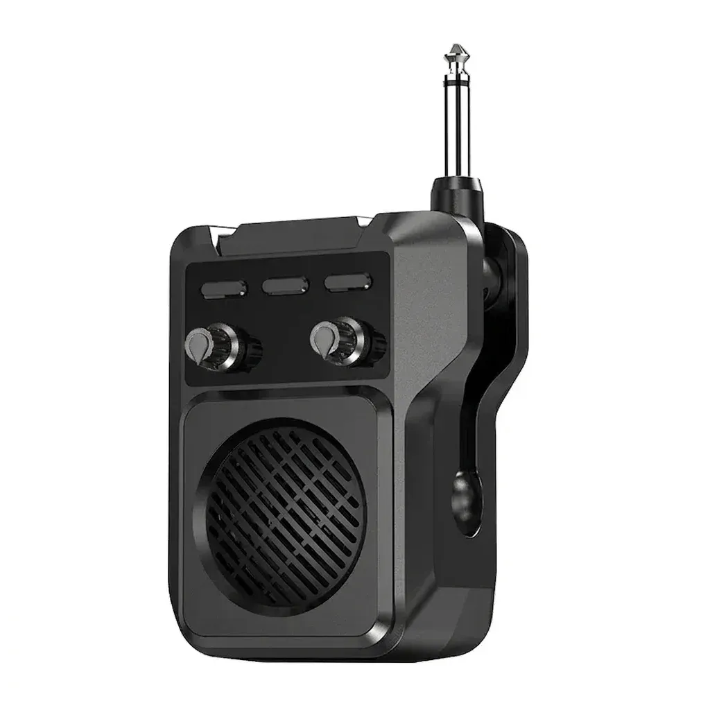 Schwarzer Mini-Gitarrenverstärker mit Klinkenstecker