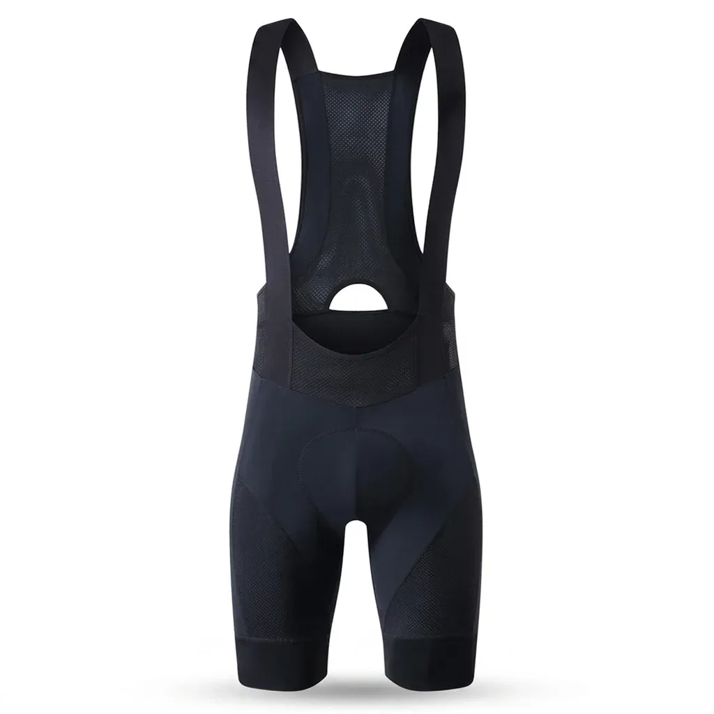 Schwarze Herren-Radhose mit Trägern