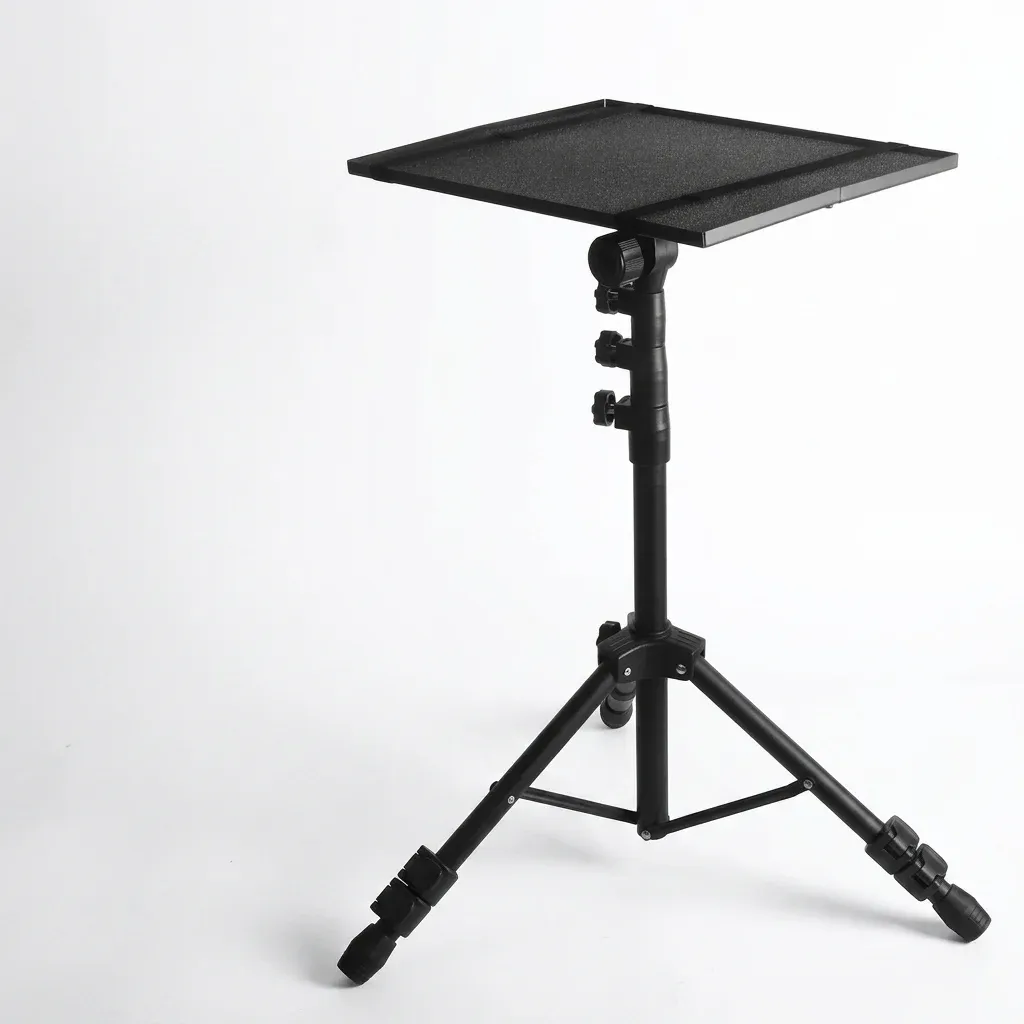 Höhenverstellbarer schwarzer Projektor- und Laptop-Ständer