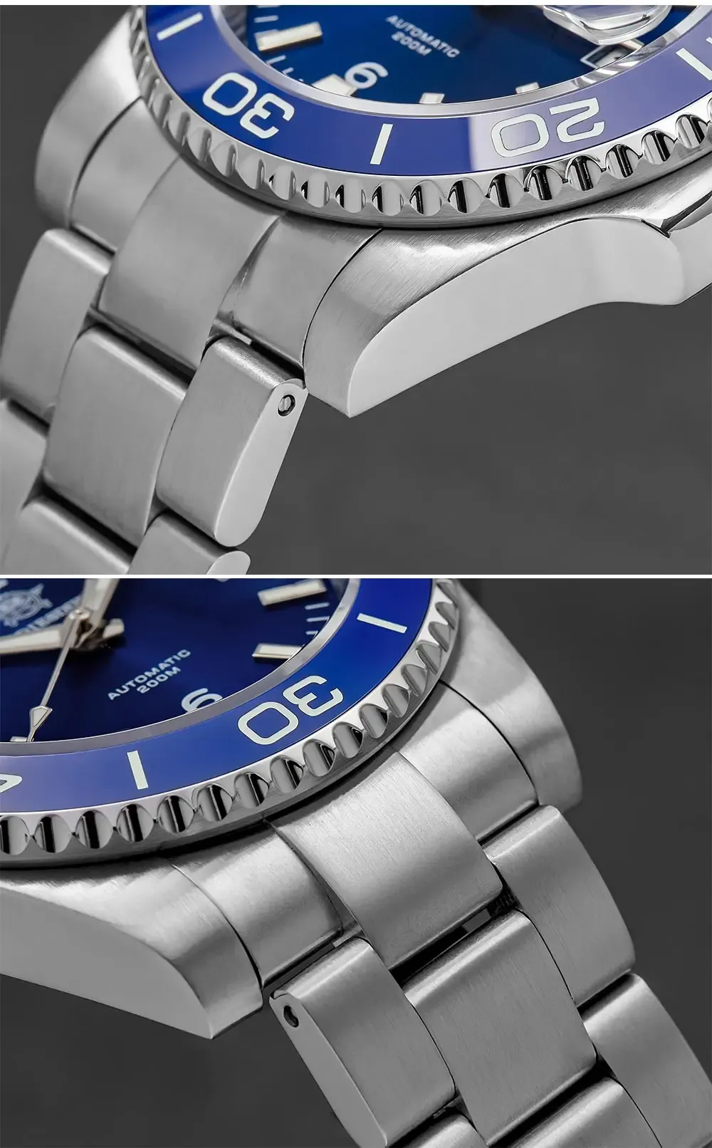 ADDIESDIVE 8215 Automatik-Taucheruhr mit Saphirglas und Keramiklünette