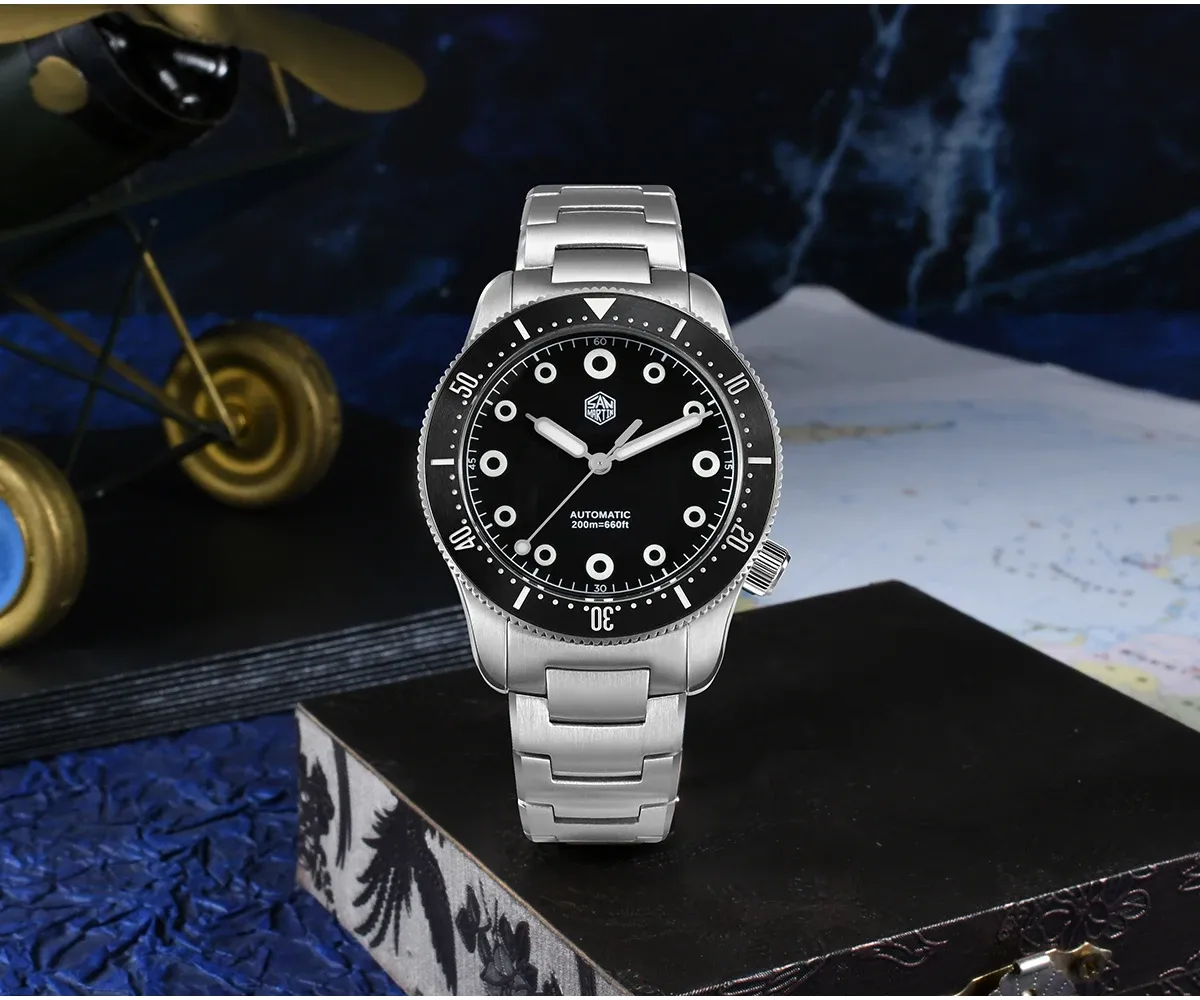 San Martin 39,5-mm Taucheruhr mit Automatik und Saphirglas