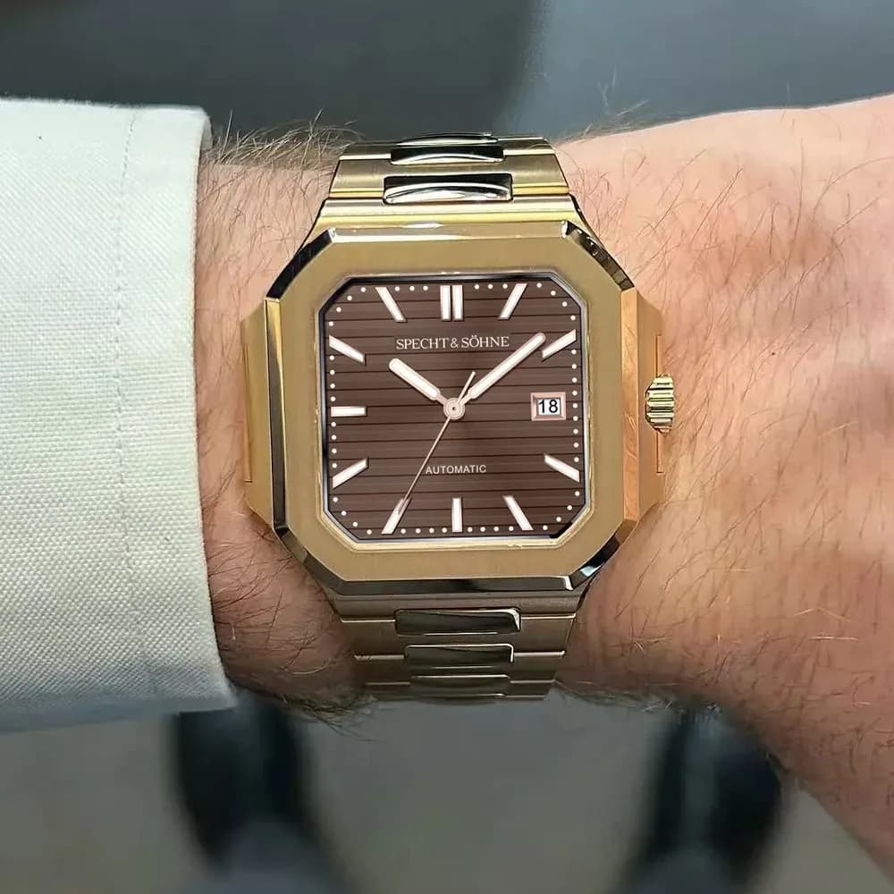 Specht & Söhne Cubic 41 mm Automatikuhr in Roségold