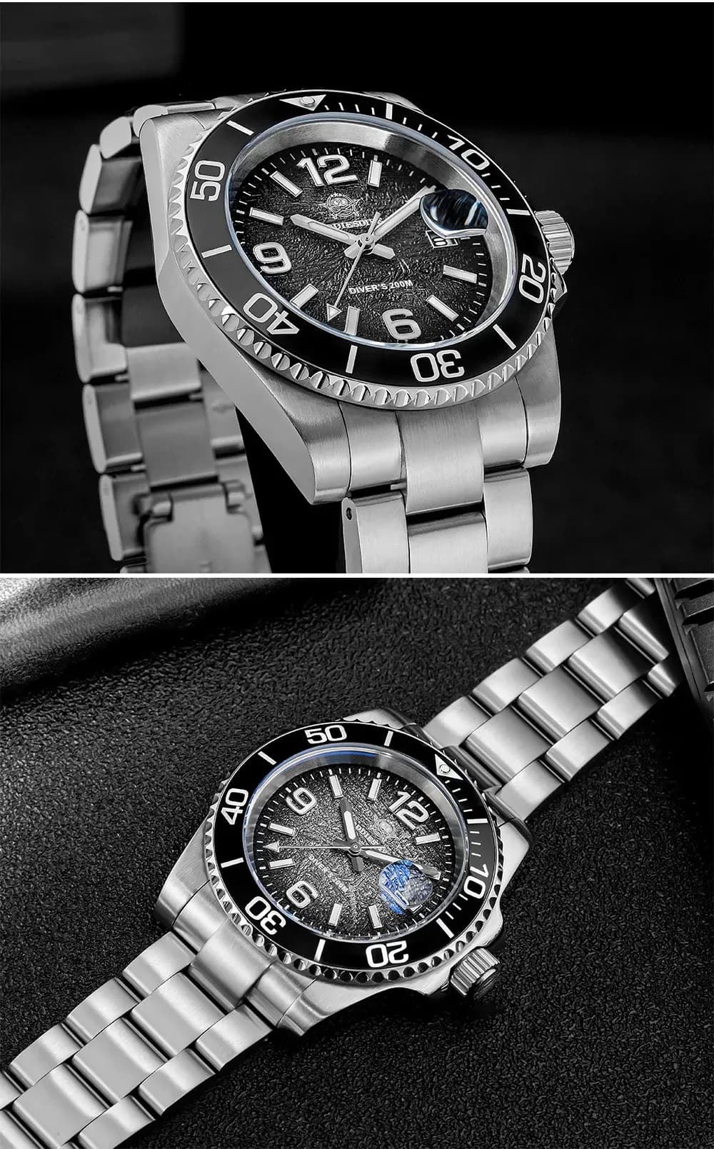 ADDIESDIVE AD2513 Quarz-Taucheruhr mit 200 m Wasserschutz