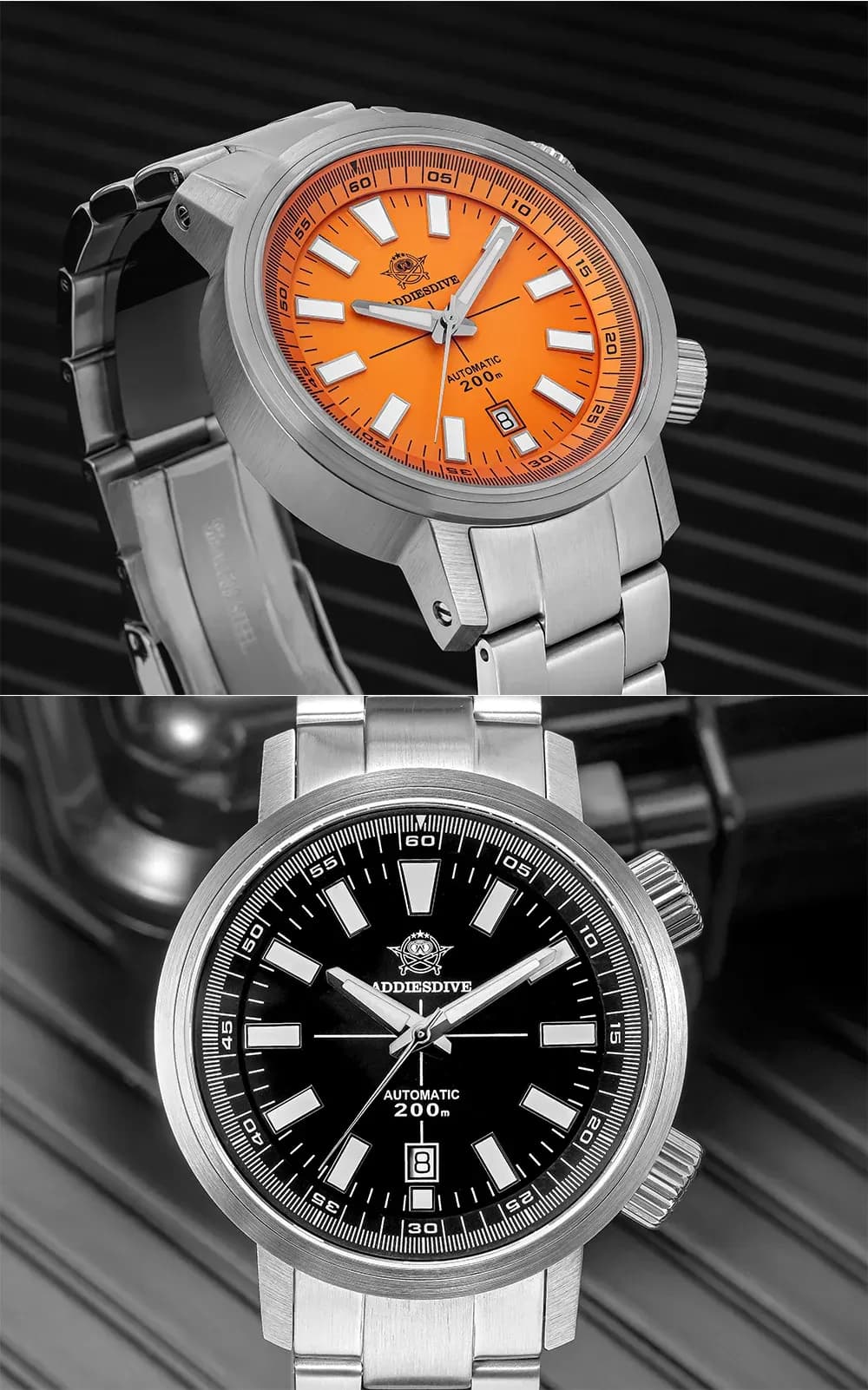 ADDIESDIVE 42-mm Automatik-Taucheruhr mit Saphirglas und 200 m Wasserschutz