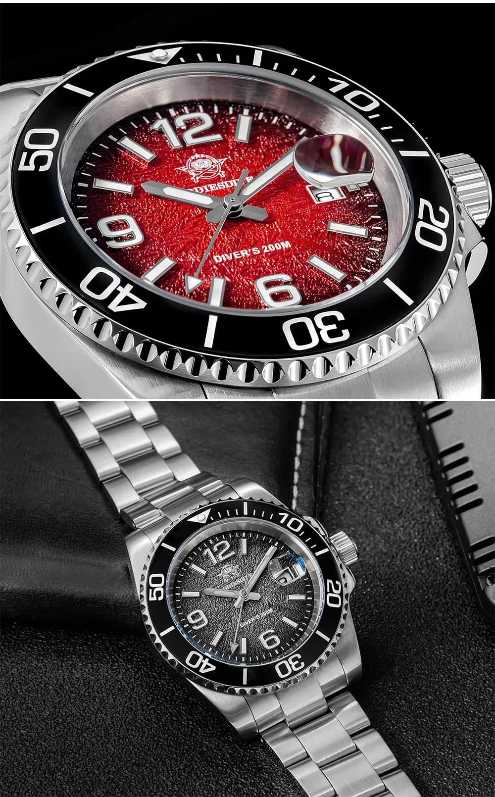 ADDIESDIVE AD2513 41-mm Quarz-Taucheruhr mit 200 m Wasserschutz