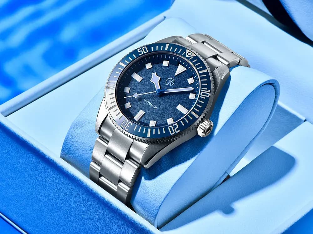 Rollstimi Automatikuhr für Herren mit Saphirglas und 10 Bar
