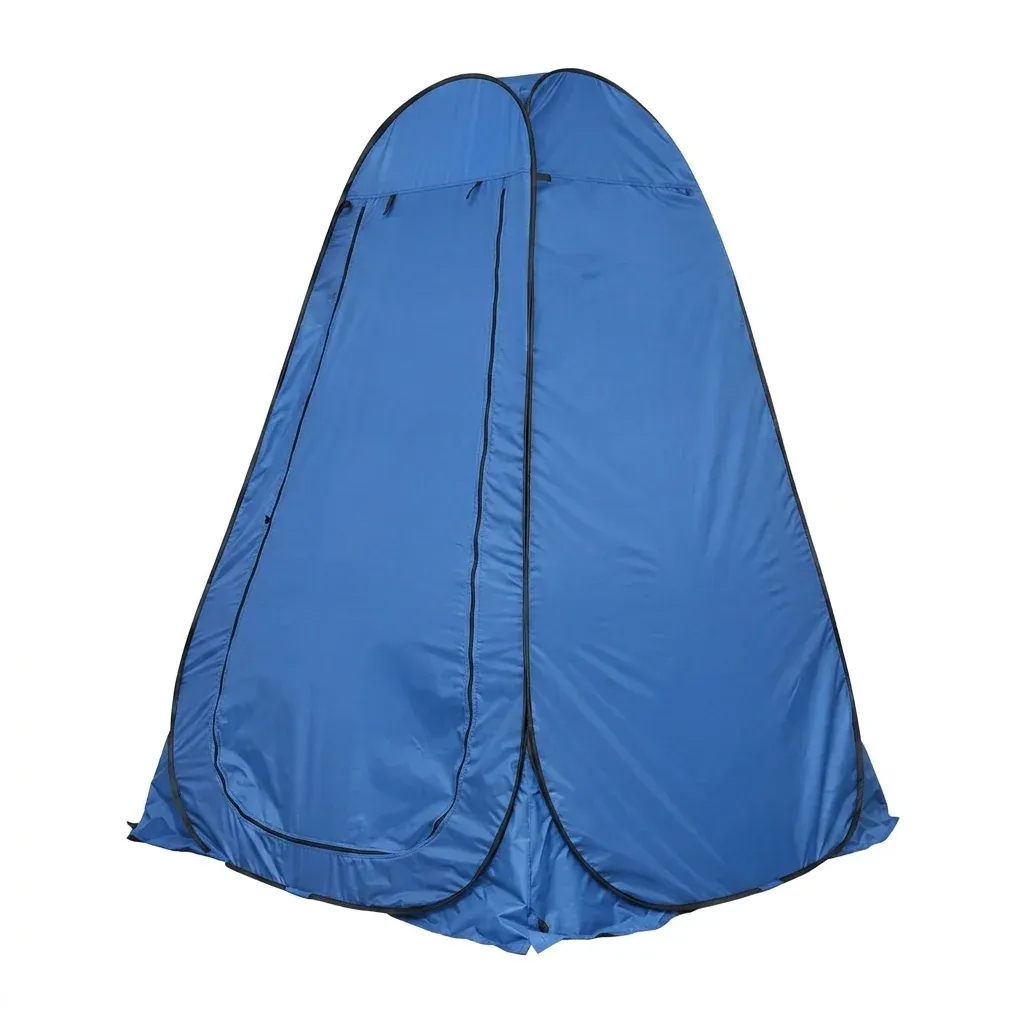 Blaues Pop-Up Dusch- und Umkleidezelt