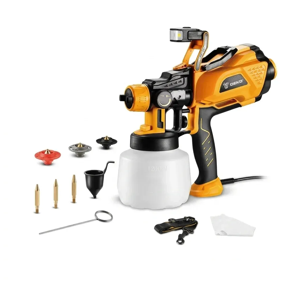 DEKO HVLP Farbsprühgerät mit LED-Licht