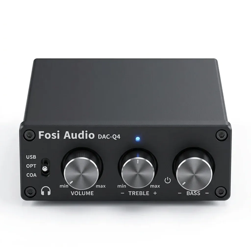 Fosi Audio Q4 USB-DAC schwarz silber