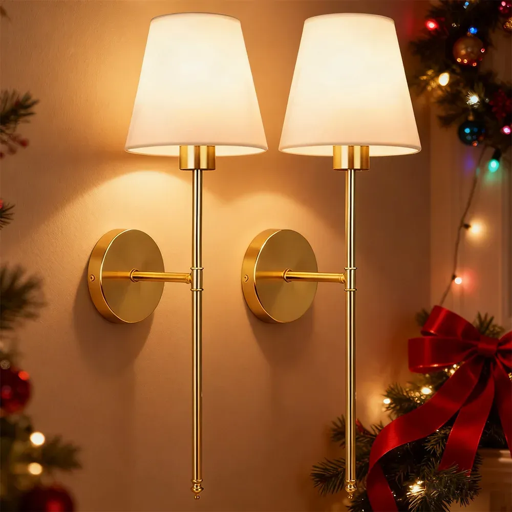 Nordische Wandleuchte mit Akku, Fernbedienung und E27-Fassung