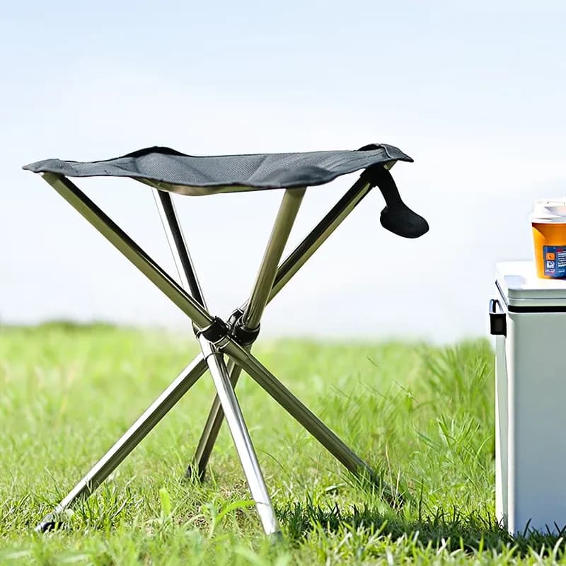 WESTTUNE faltbarer Outdoor-Hocker aus Edelstahl