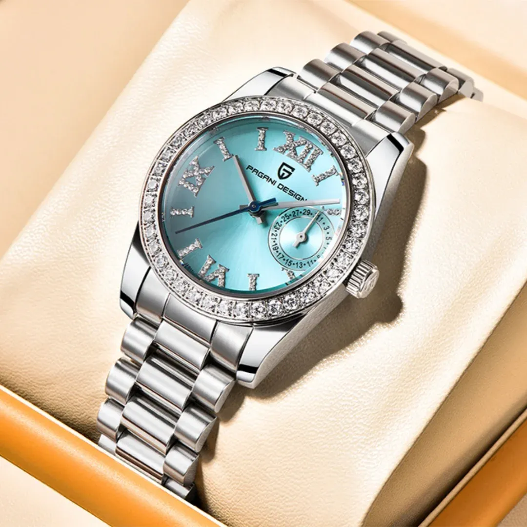 PAGANI DESIGN Damen-Quarzuhr mit Saphirglas und 10 Bar