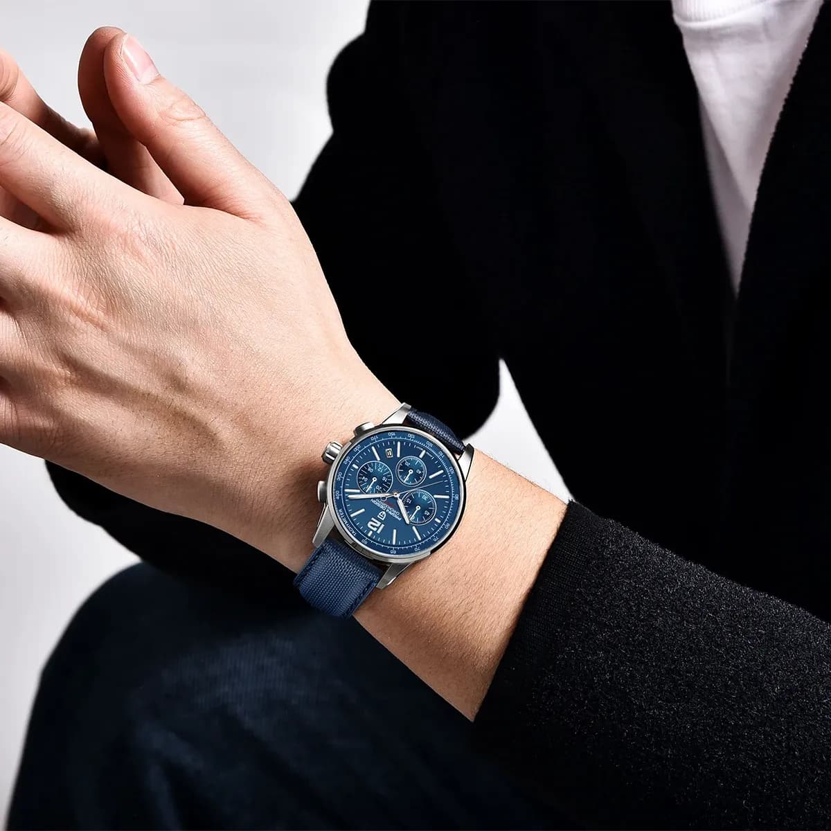 PAGANI DESIGN Herren-Chronograph mit Saphirglas und 10 Bar