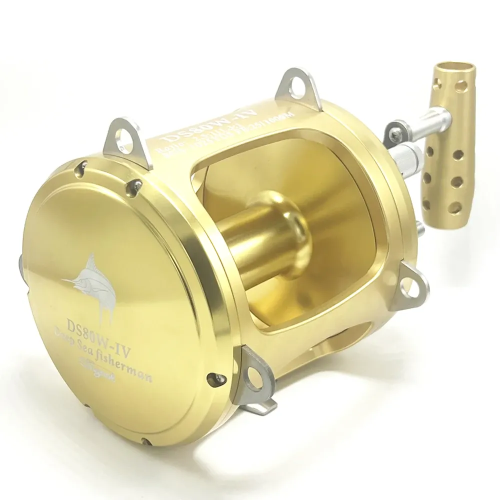 Große Trollingrolle für Offshore-Jigging mit 30–45 kg Bremse