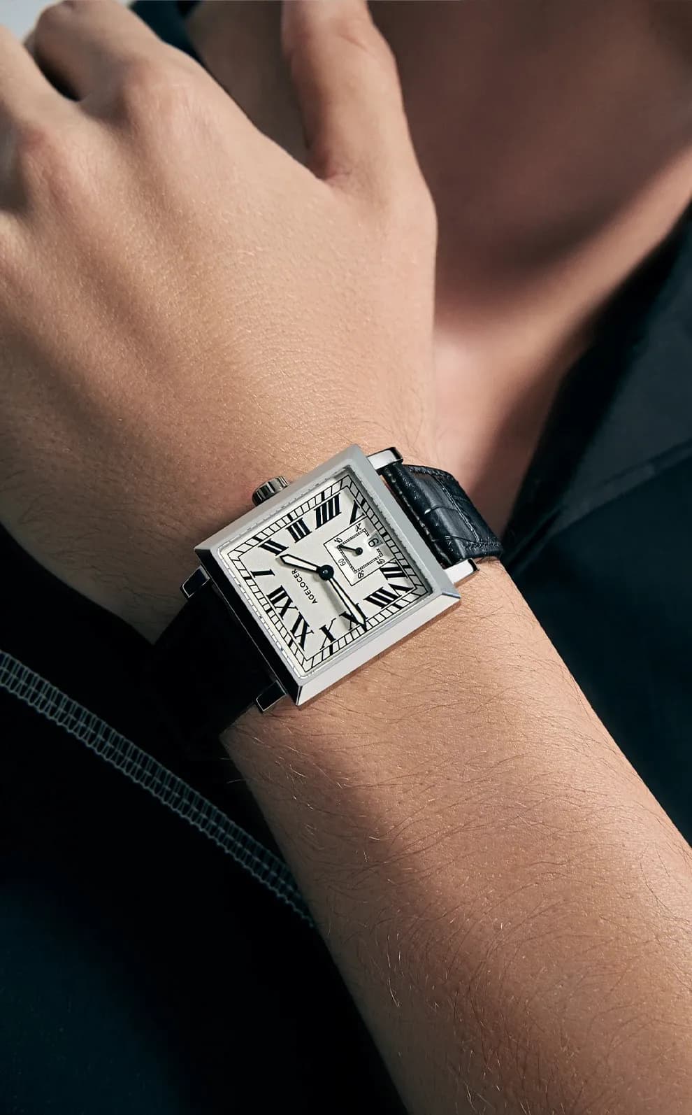 AGELOCER Codex Square Automatik-Herrenuhr mit Saphirglas