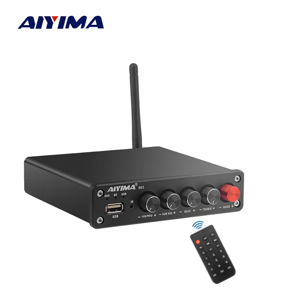 AIYIMA B01 2.1 Bluetooth-Verstärker für Heimkino und Subwoofer