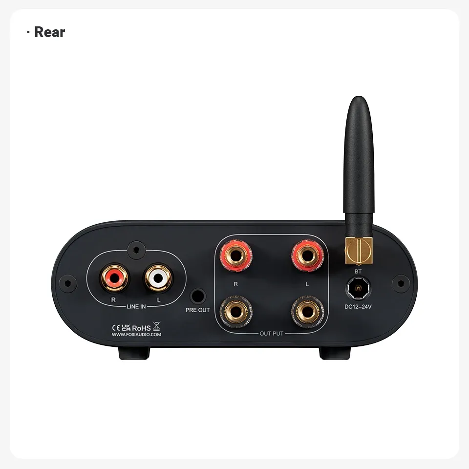 Fosi Audio MC101 Bluetooth-Stereoverstärker mit VU-Meter