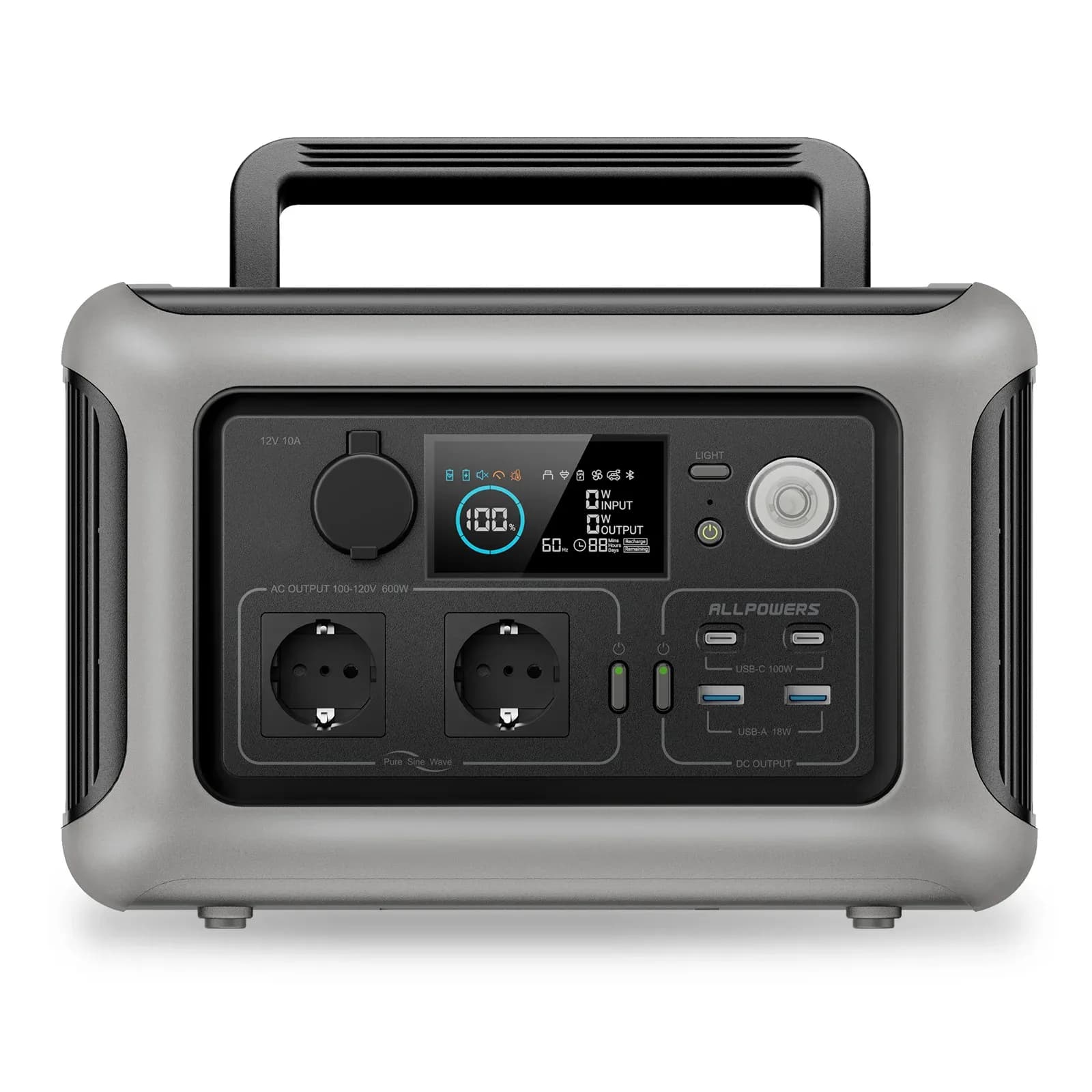 ALLPOWERS R600 tragbare LiFePO4-Powerstation mit 600-W-AC-Ausgang