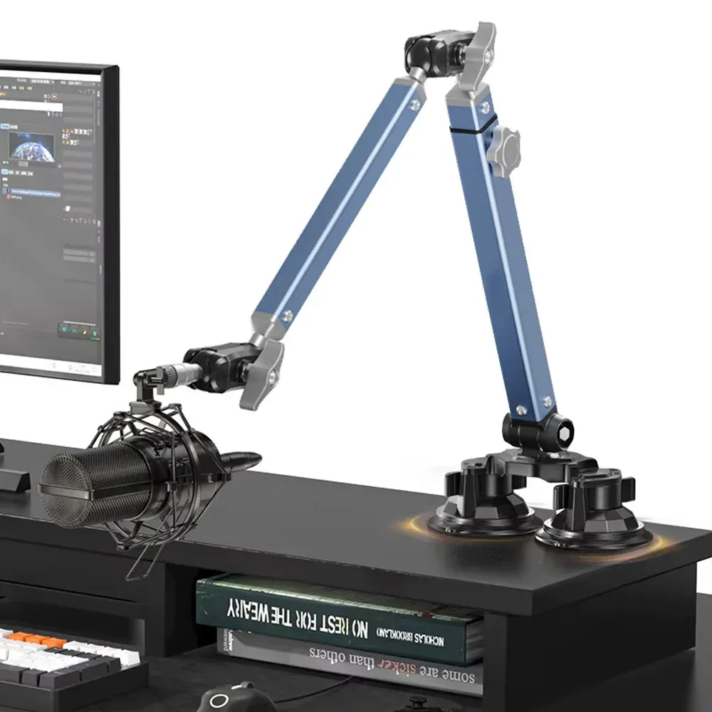 Verstellbarer Mikrofon-Boomarm mit Saugnapf-Fuß