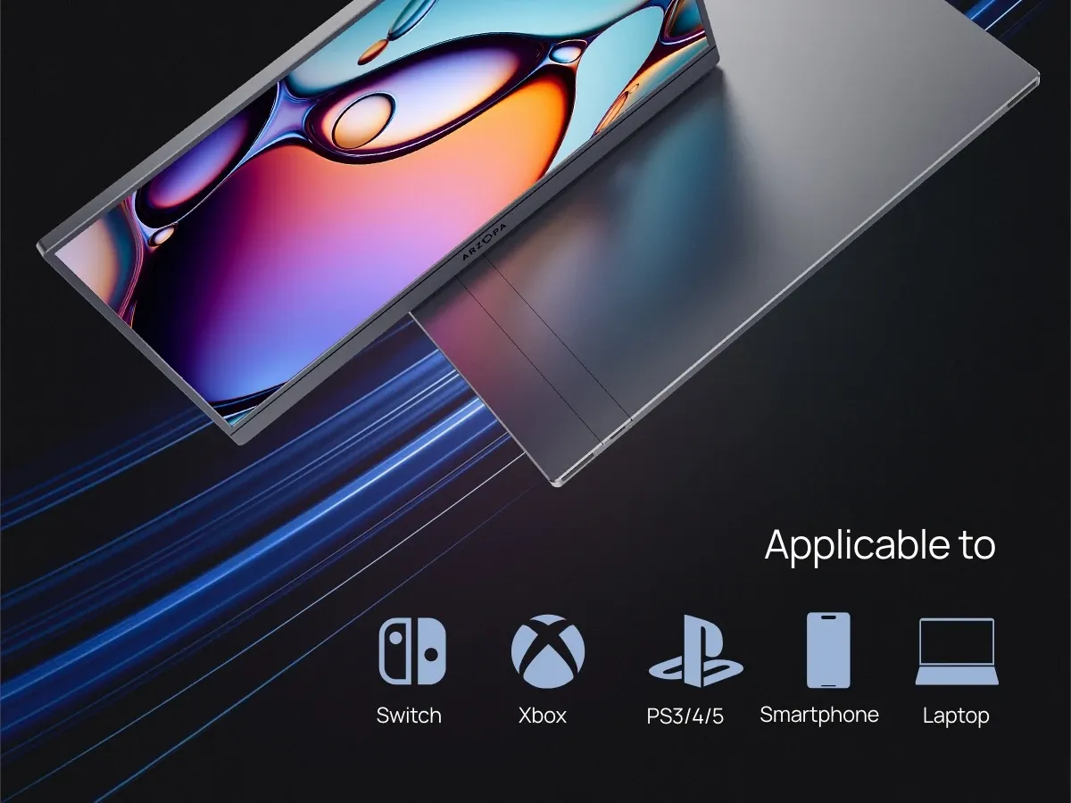 ARZOPA 16,1-Zoll QHD-Portable-Monitor mit 180 Hz