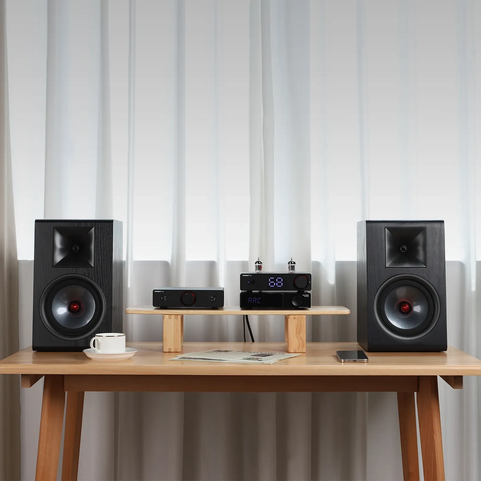 AIYIMA P600 Passiv-Regallautsprecher mit Seidenhochtöner