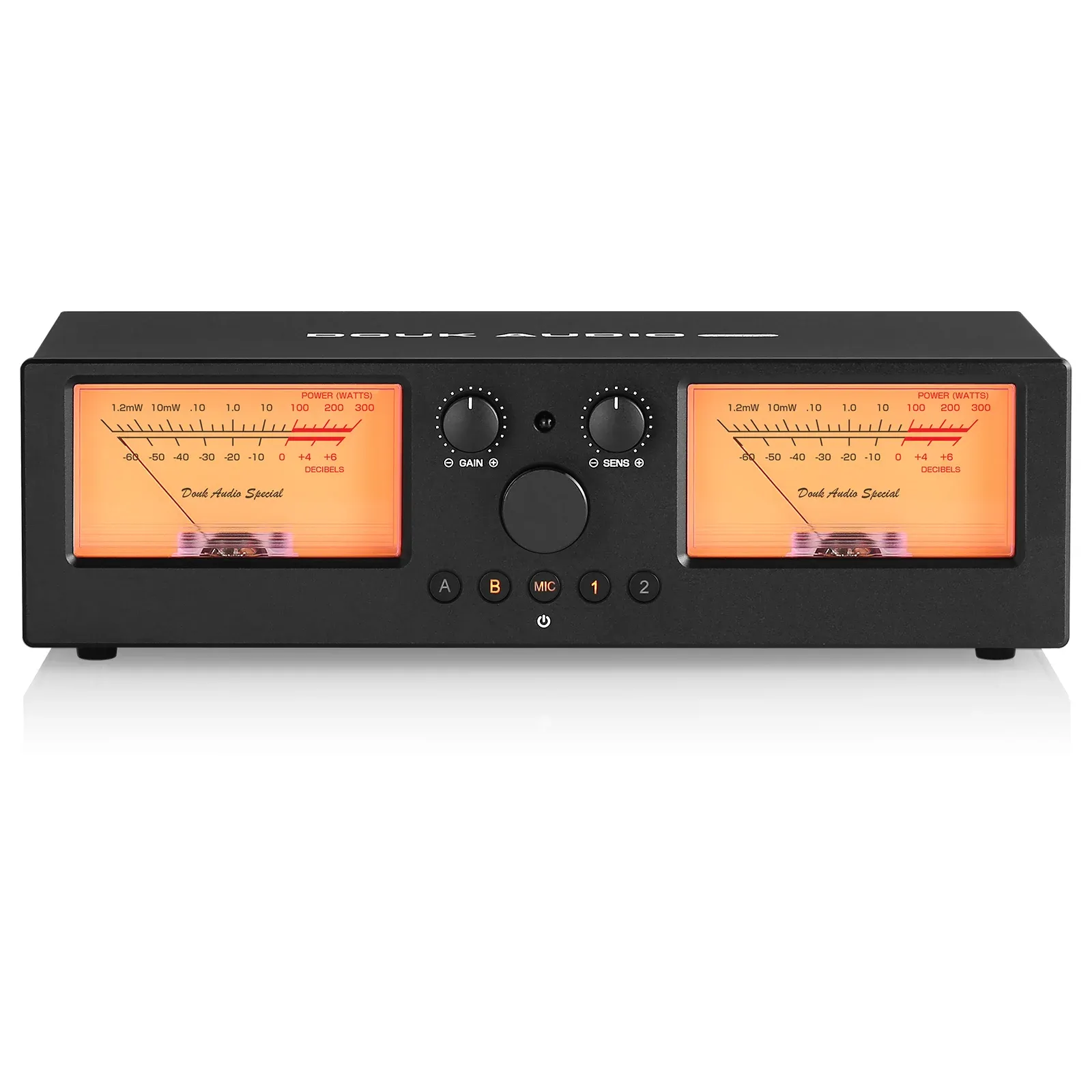 Douk Audio VU3PRO 2-in-2-out Verstärker- und Lautsprecher-Umschalter mit VU-Metern