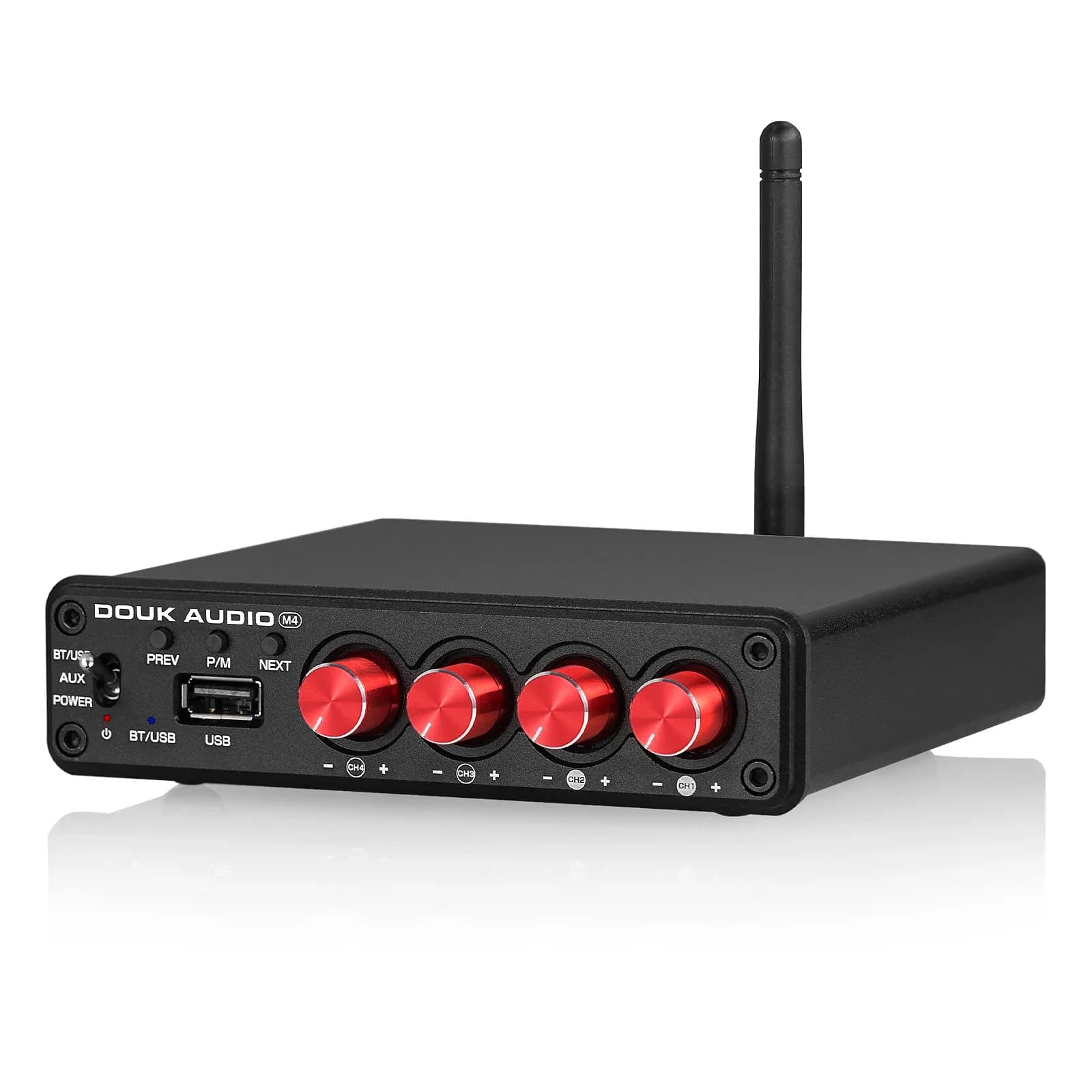 Nobsound M4 Digitaler 4-Kanal Bluetooth-Verstärker mit USB