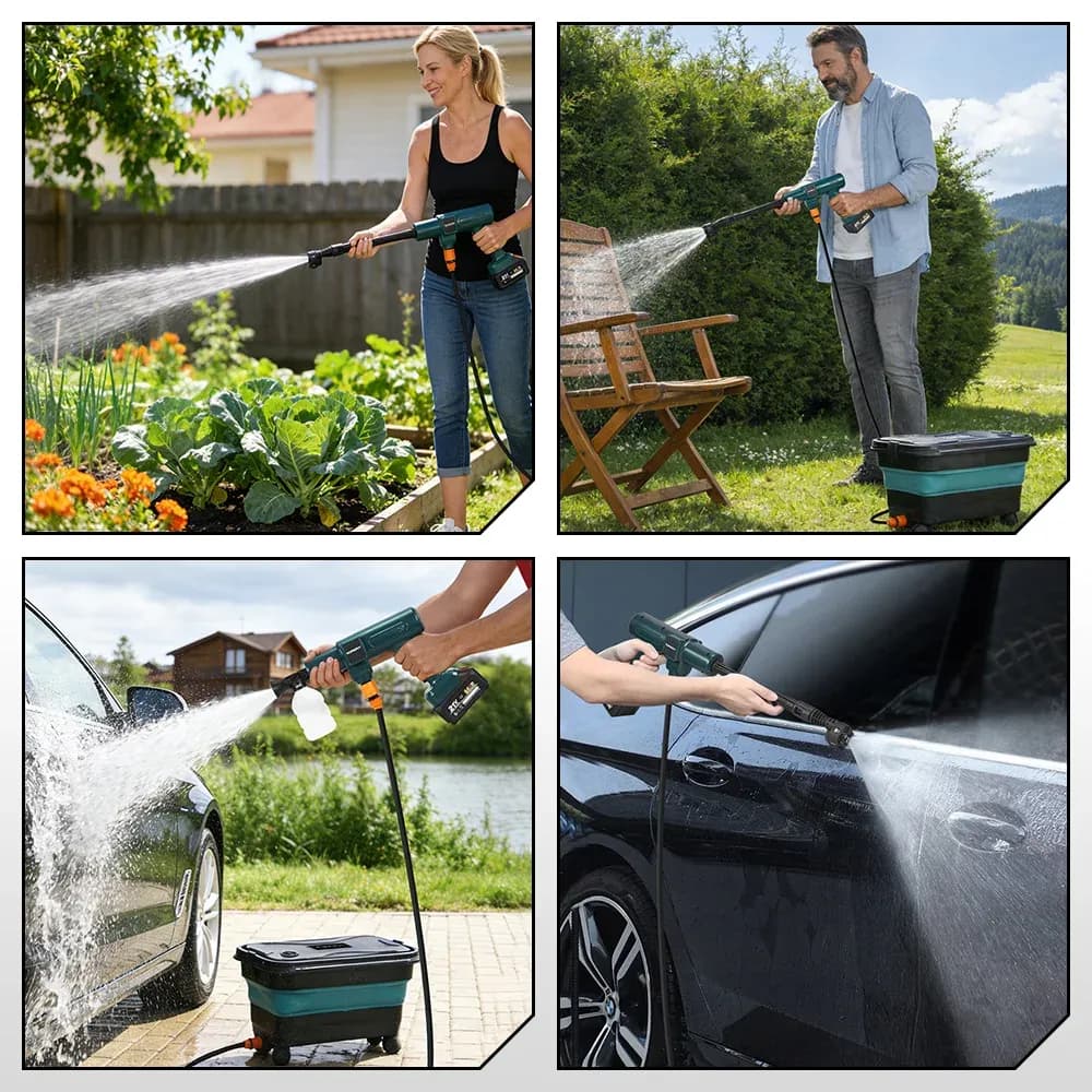 Yofidra Akku-Hochdruckreiniger mit Brushless-Motor und 6-in-1-Düse