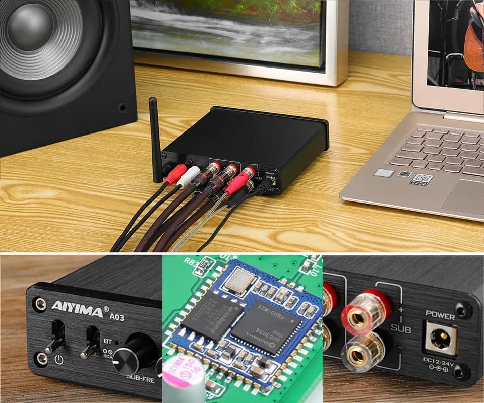 AIYIMA B01 2.1 Bluetooth-Verstärker mit Subwoofer-Ausgang