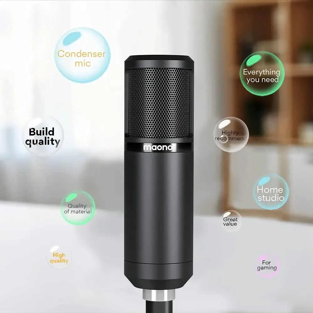 Maono XLR-Kondensatormikrofon-Set für Studio und Streaming