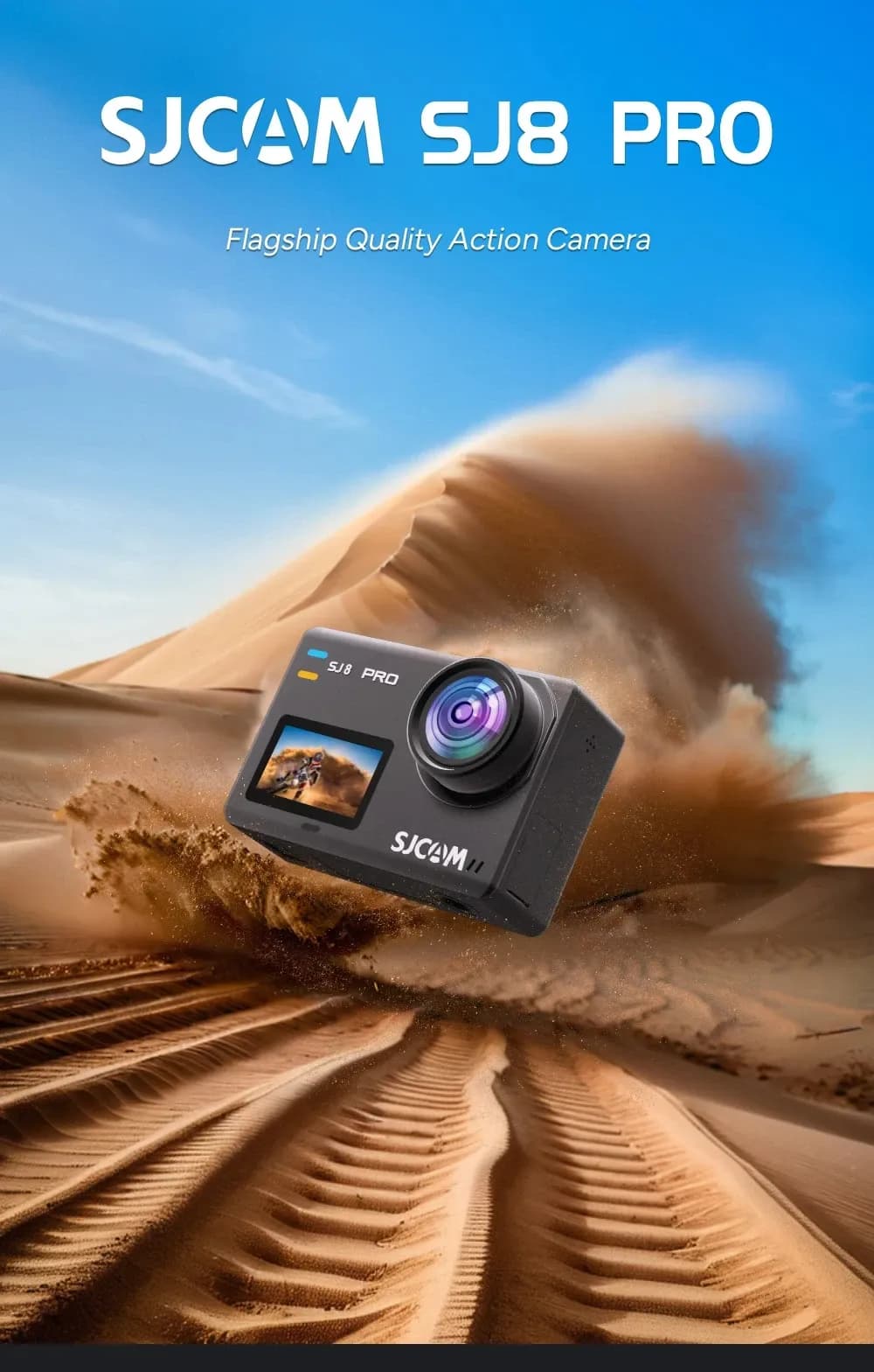 SJCAM SJ8 Pro 4K Actionkamera mit Dual-Display