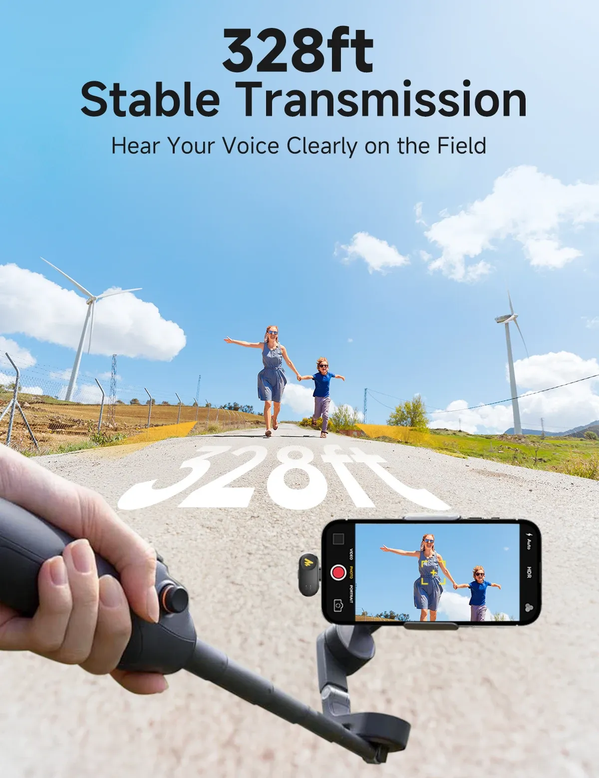 maono T1mini Funk-Lavaliermikrofon mit KI-Rauschfilter