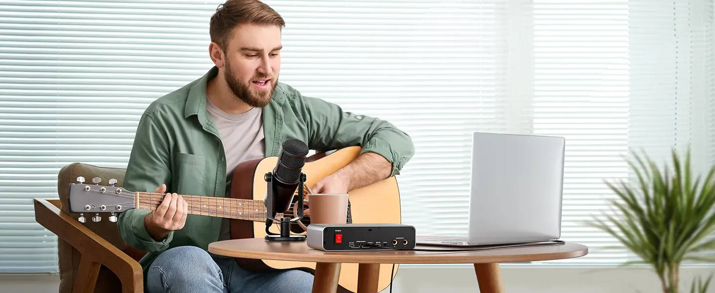 MAONO PS22 USB-Audiointerface mit Dual-Eingang und 24-bit